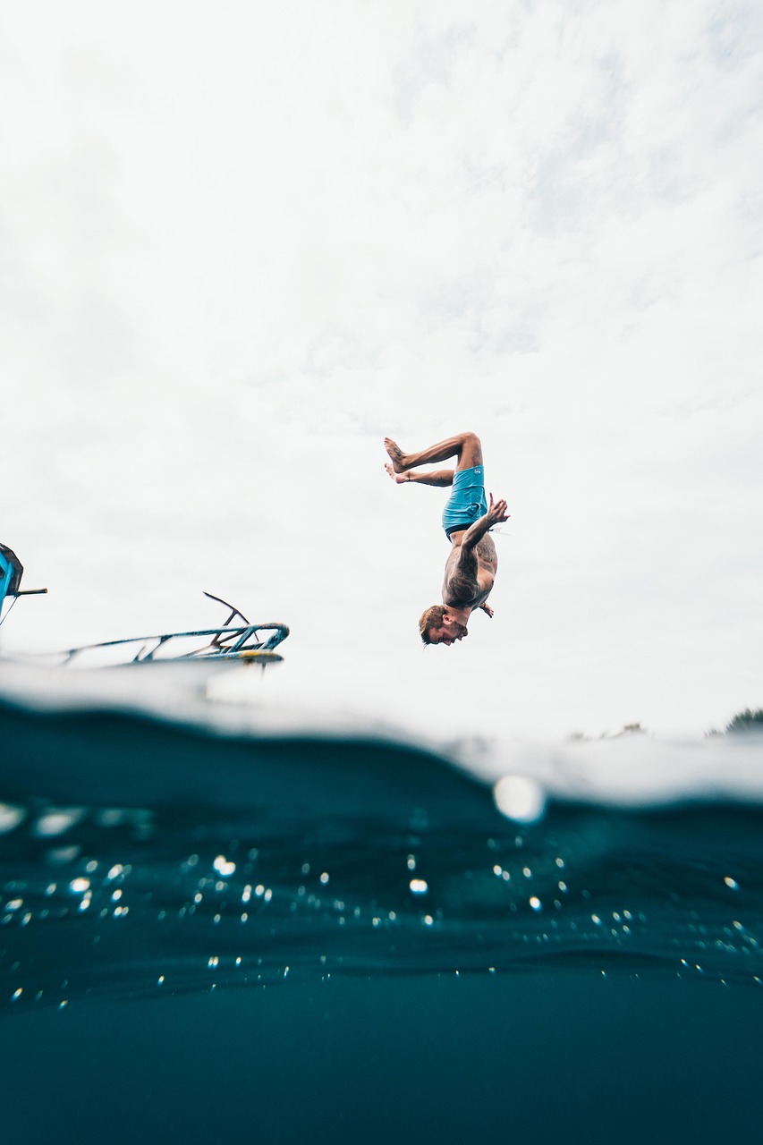 boat, yacht, fun, jumping, people, vacation, travel, nature, friends, water, young, summer, jump, sea, sailing, ocean, adventure, man, happy, diving, ship, caribbean, sun, island, recreation, tourism